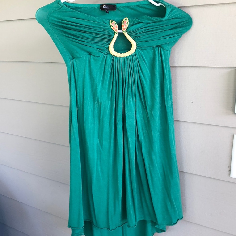 Sky Green Mini Dress